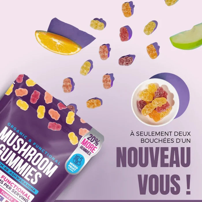Mushroom Gummies : Champignons Fonctionnels – Focus & Énergie
