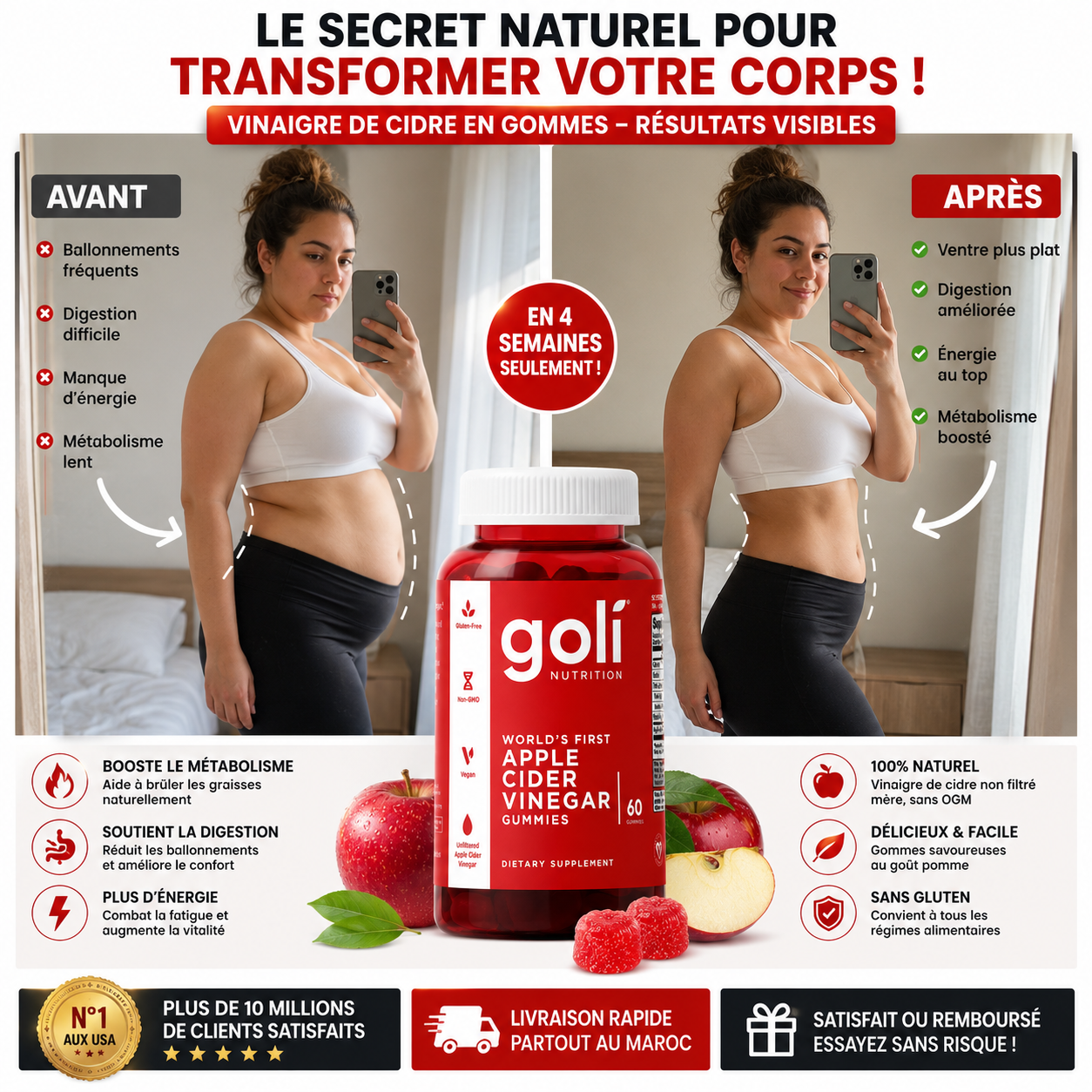 Goli Nutrition – Gummies Vinaigre de Cidre de Pomme
