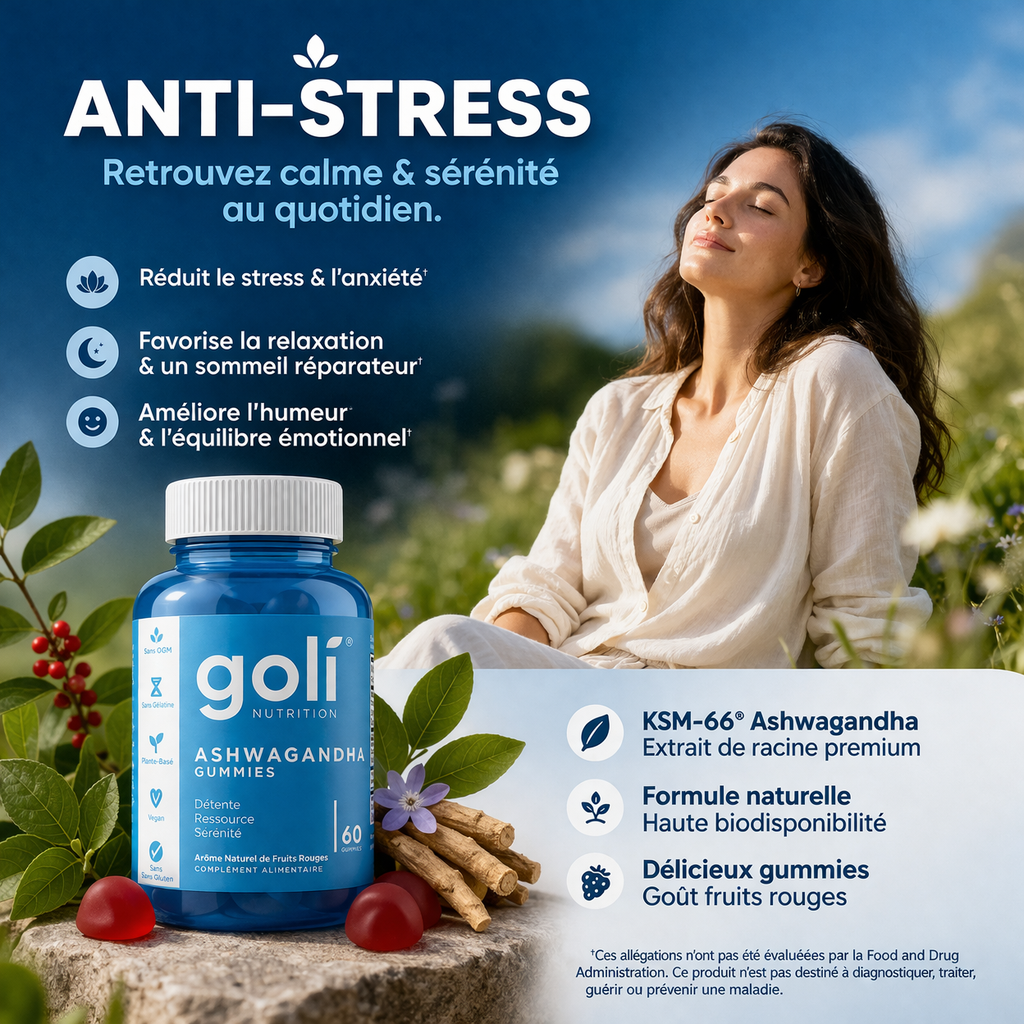 Goli Ashwagandha : Le n°1 Anti-Stress enfin disponible au Maroc