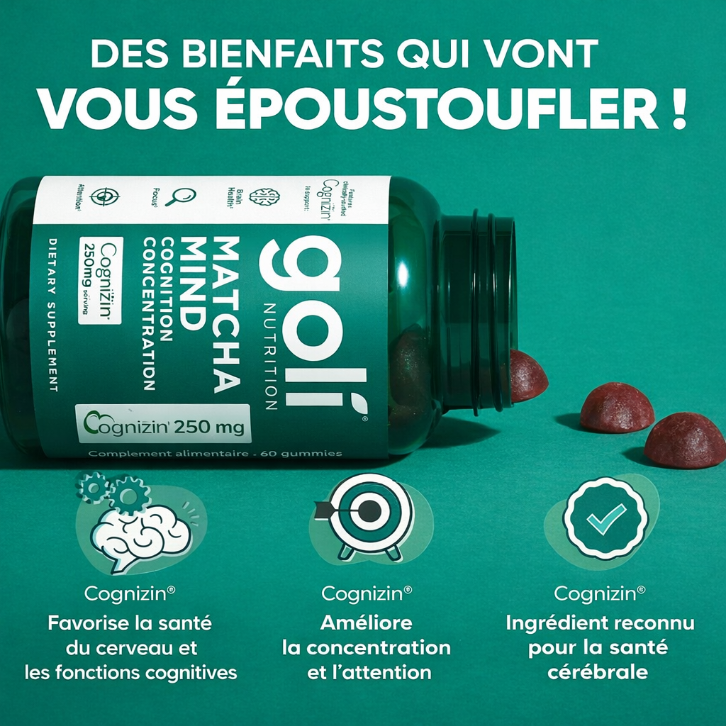 Goli Matcha Mind – La solution n°1 au Maroc pour performance mentale et focus naturel