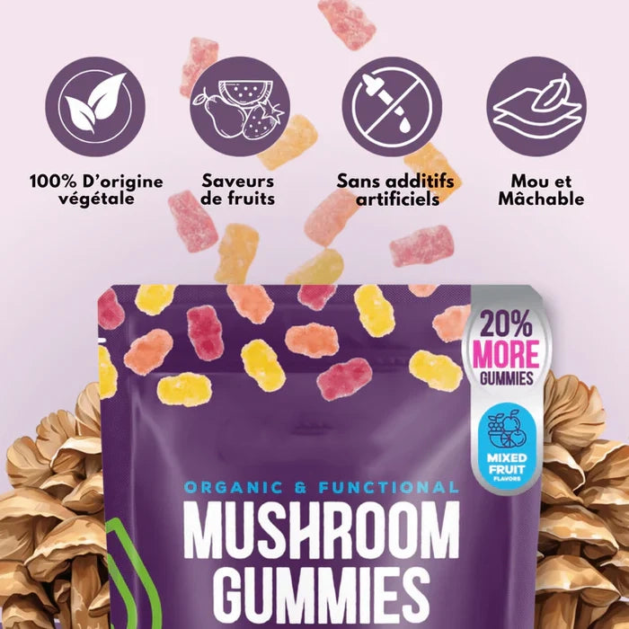 Mushroom Gummies : Champignons Fonctionnels – Focus & Énergie