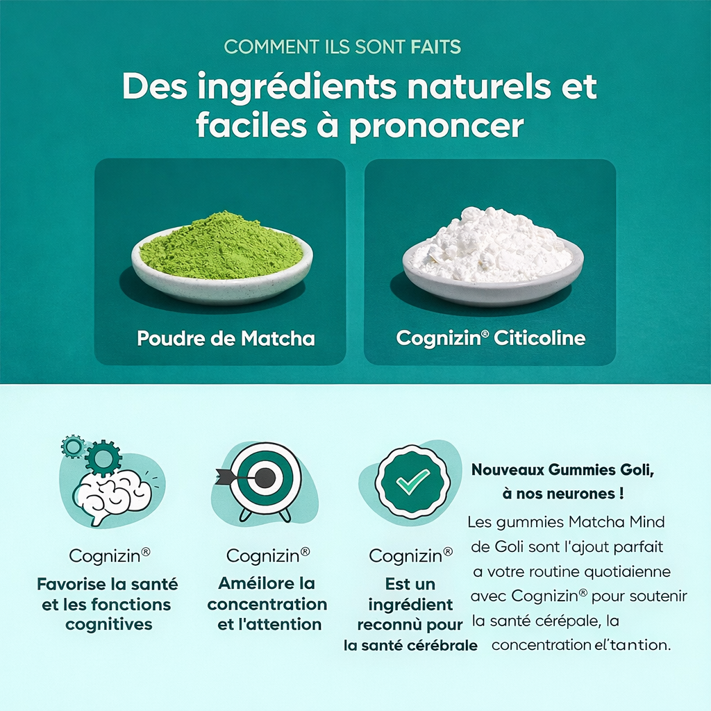 Goli Matcha Mind – La solution n°1 au Maroc pour performance mentale et focus naturel